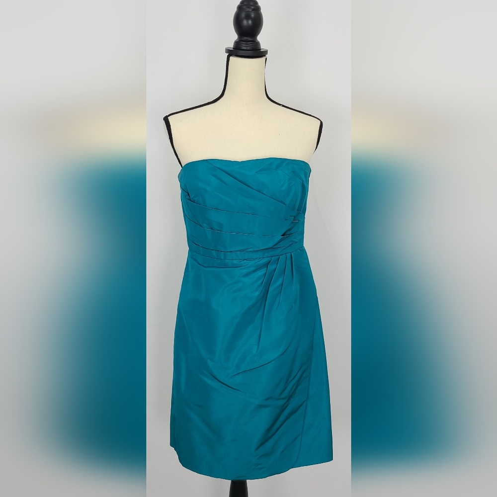 J. Crew Strapless Cocktail Dress, Turquoise, size 8